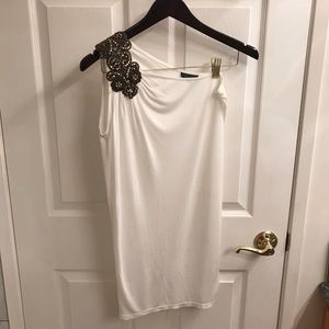TOPSHOP embellished one shoulder top